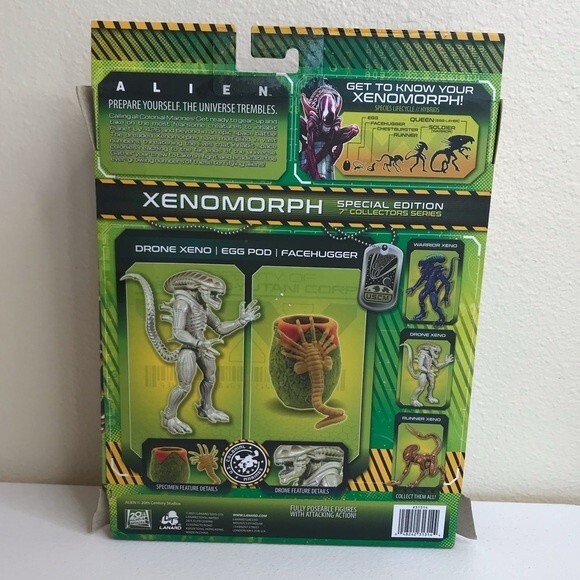 NIB Alien XENOMORPH DRONE Action Figure 7 In Collectable Fully Posable Alien Toy - Picture 3 of 8